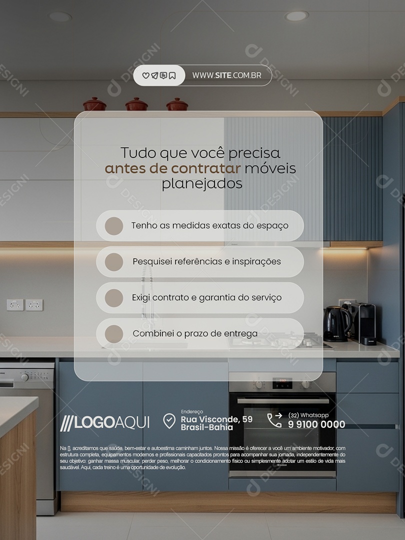 Móveis Planejados Tudo Que Você Precisa Antes de Contratar Social Media PSD Editável