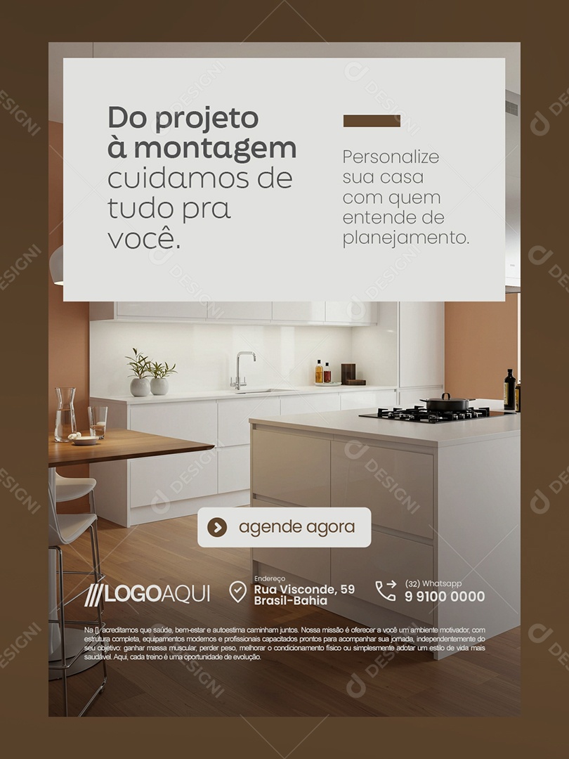 Móveis Planejados Do Projeto à Montagem Cuidamos de Tudo Pra Você Social Media PSD Editável