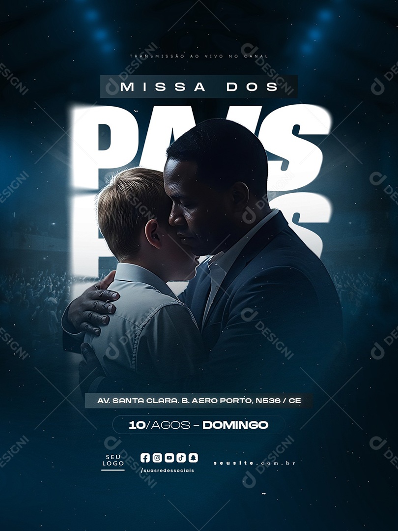 Missa dos Pais Domingo Social Media PSD Editável