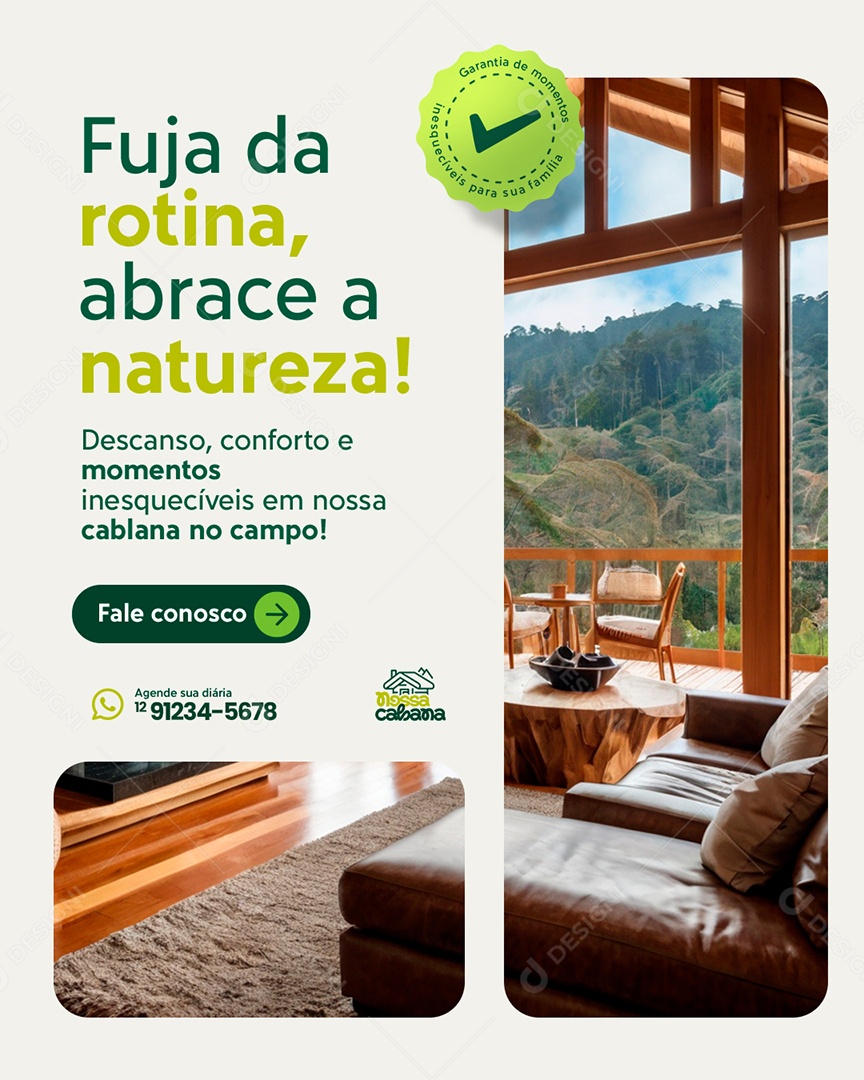 Agência de Viagens Fuja da Rotina Social Media PSD Editável