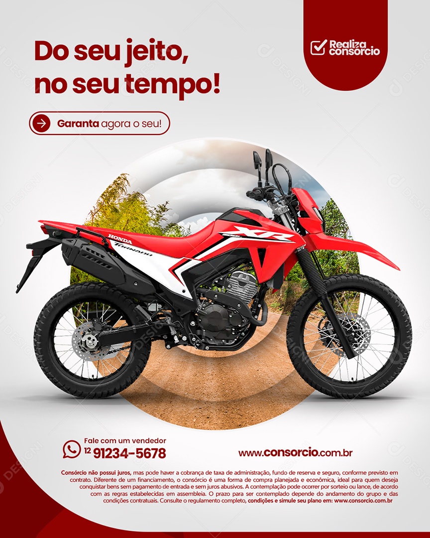 Concessionária de Motos Do Seu Jeito no Seu Tempo Social Media PSD Editável