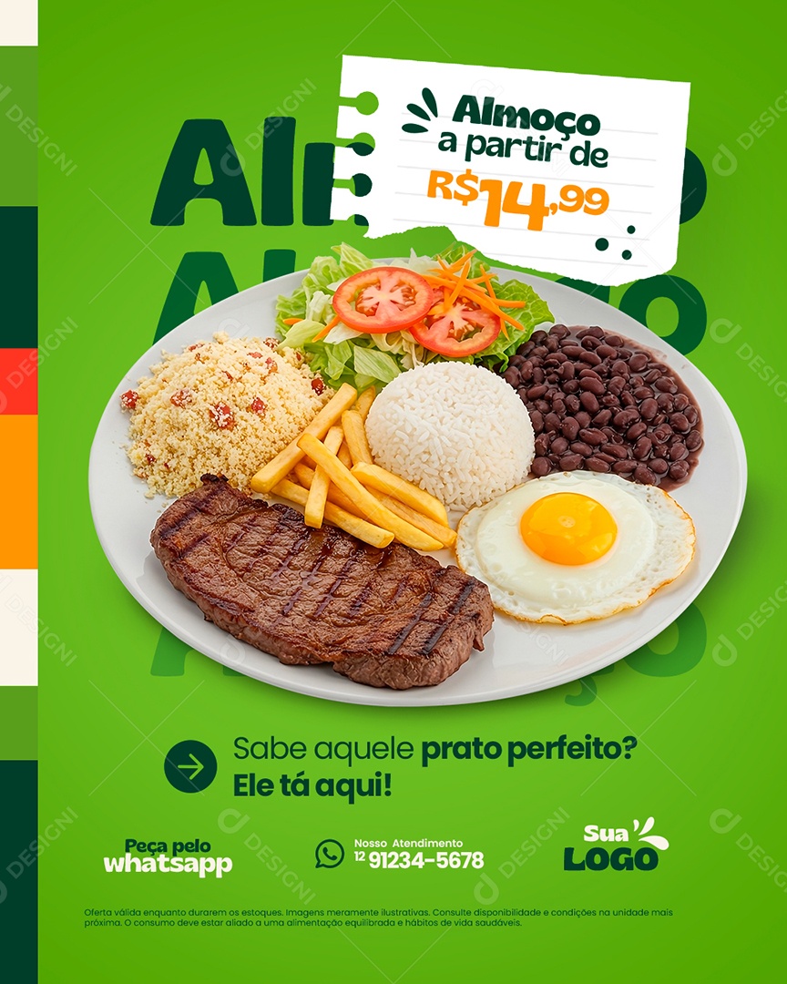 Restaurante Sabe Aquele Prato Perfeito Social Media PSD Editável