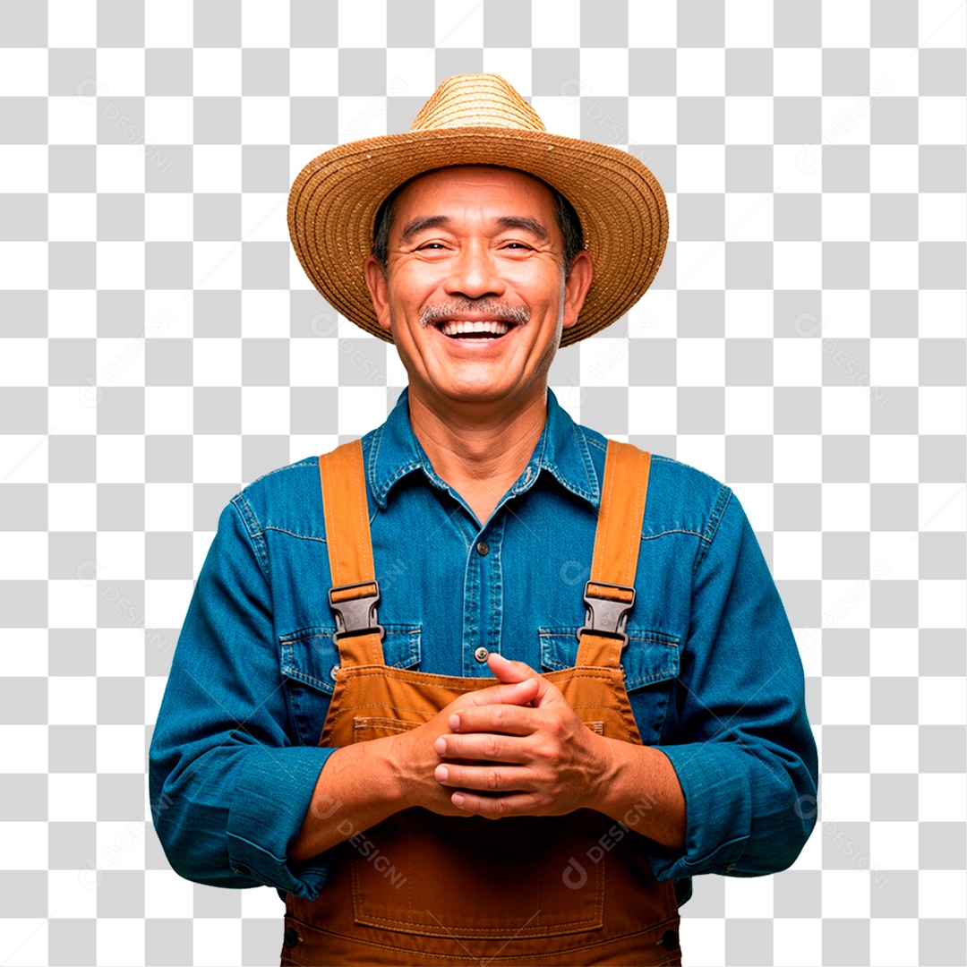 Fazendeiro de Chapéu PNG Transparente