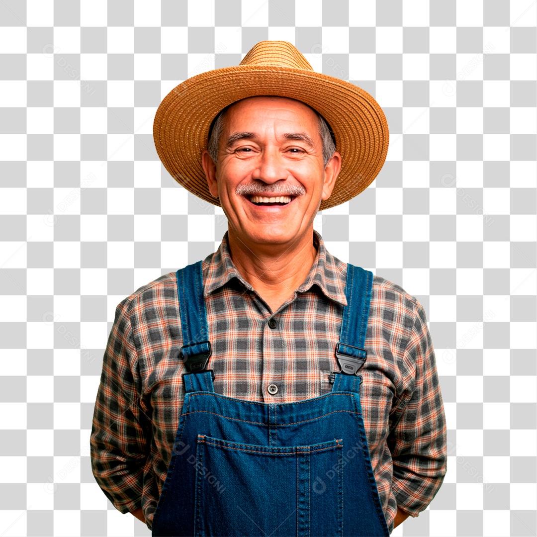 Fazendeiro de Chapéu PNG Transparente
