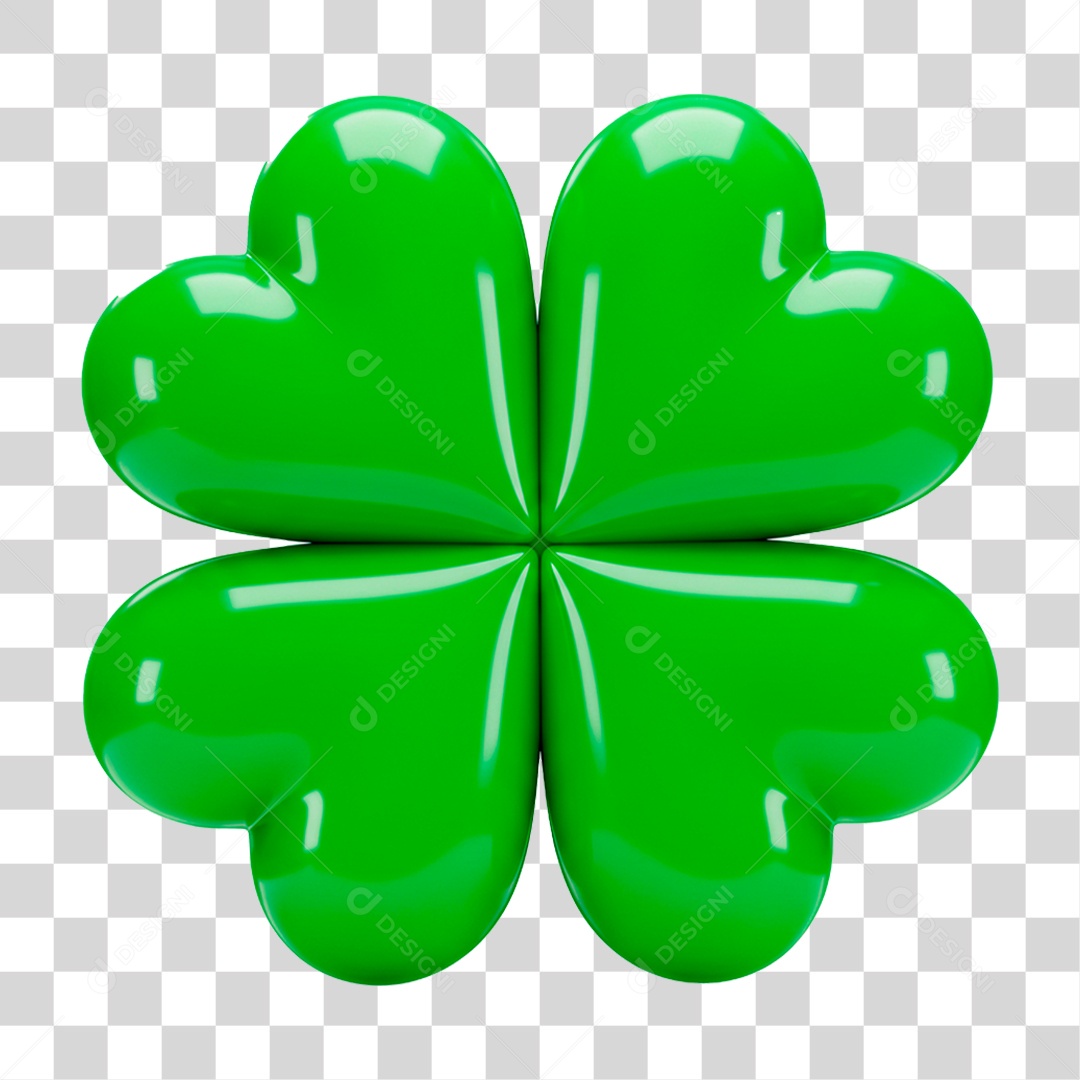 Trevo de Quatro Folhas PNG Transparente