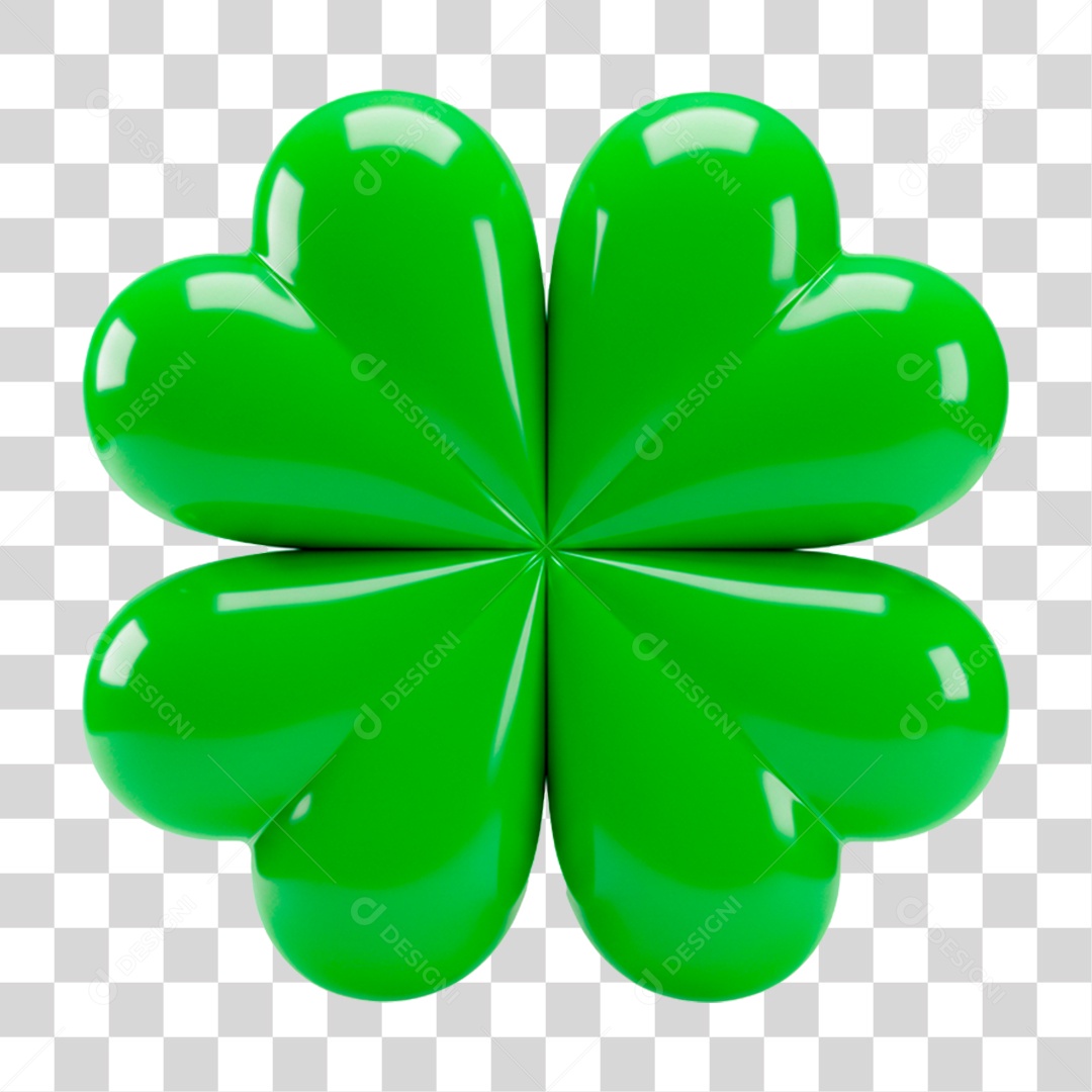 Trevo de Quatro Folhas PNG Transparente