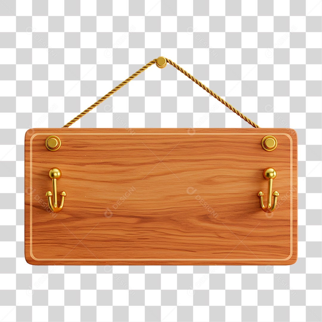 Placa de Madeira PNG Transparente