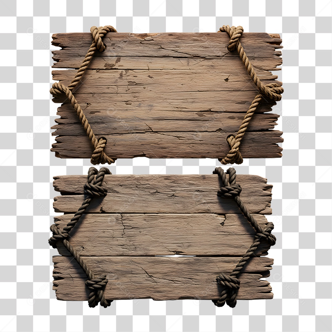 Placas de Madeira PNG Transparente