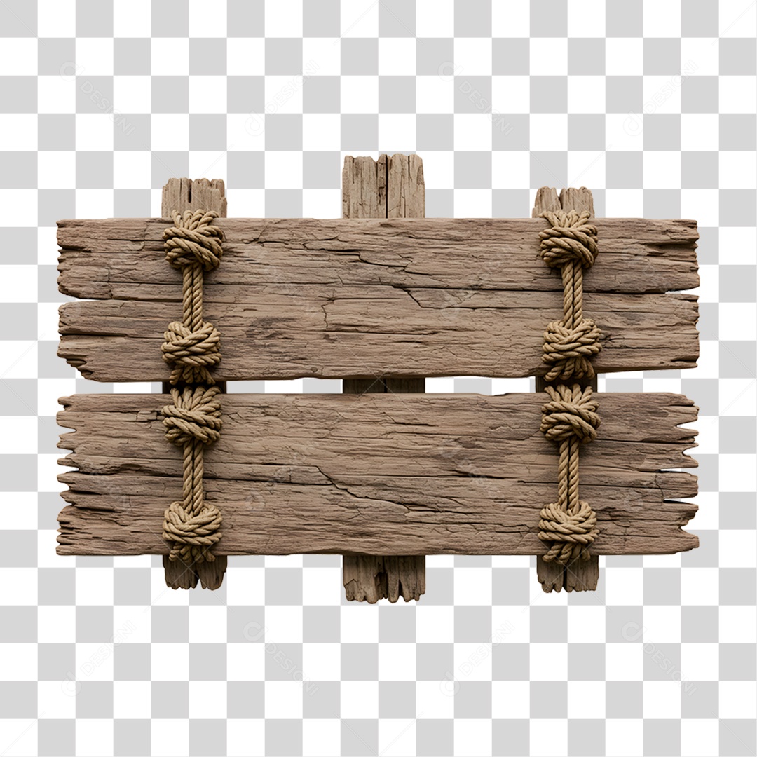 Placa de Madeira PNG Transparente