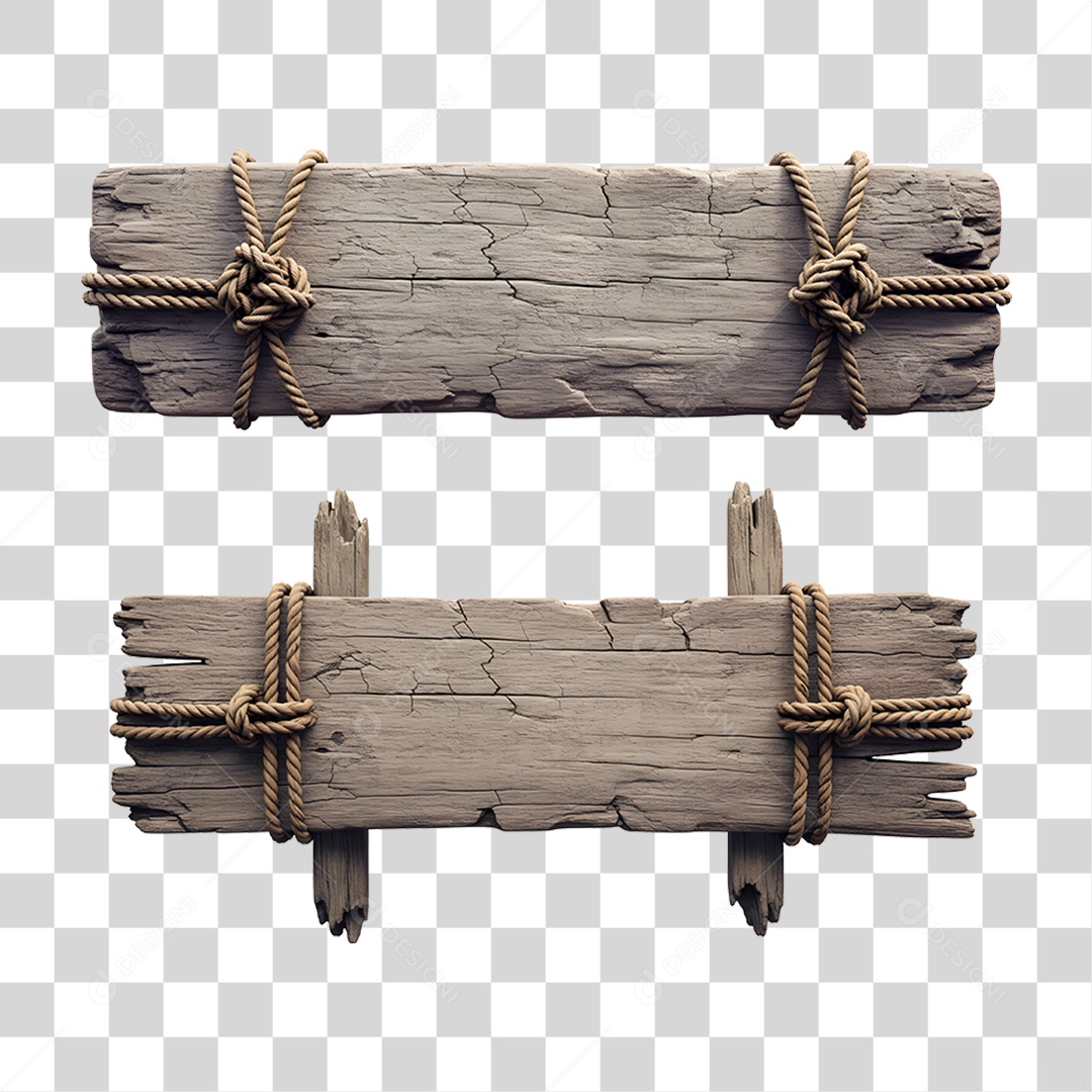 Placas de Madeira PNG Transparente