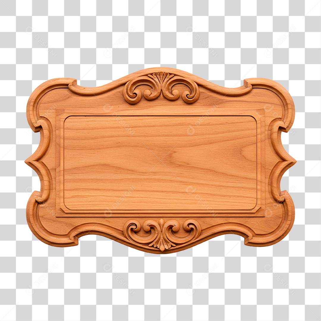Placa de Madeira PNG Transparente