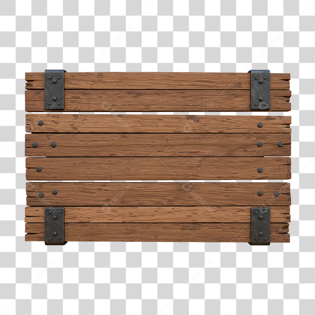 Placa de Madeira PNG Transparente