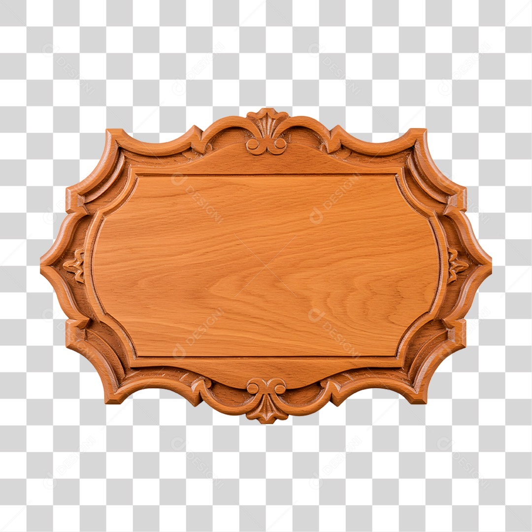 Placa de Madeira PNG Transparente
