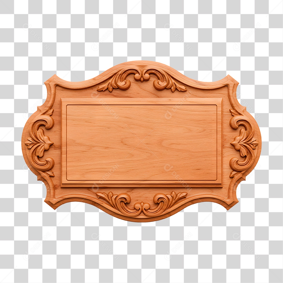 Placa de Madeira PNG Transparente