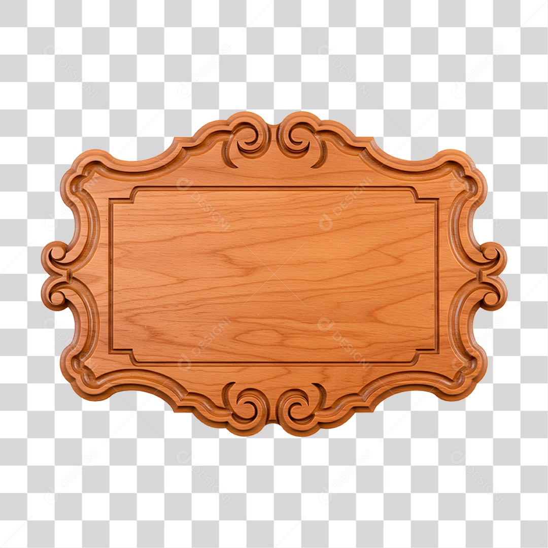 Placa de Madeira PNG Transparente
