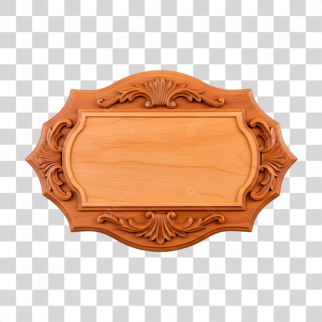 Placa de Madeira PNG Transparente
