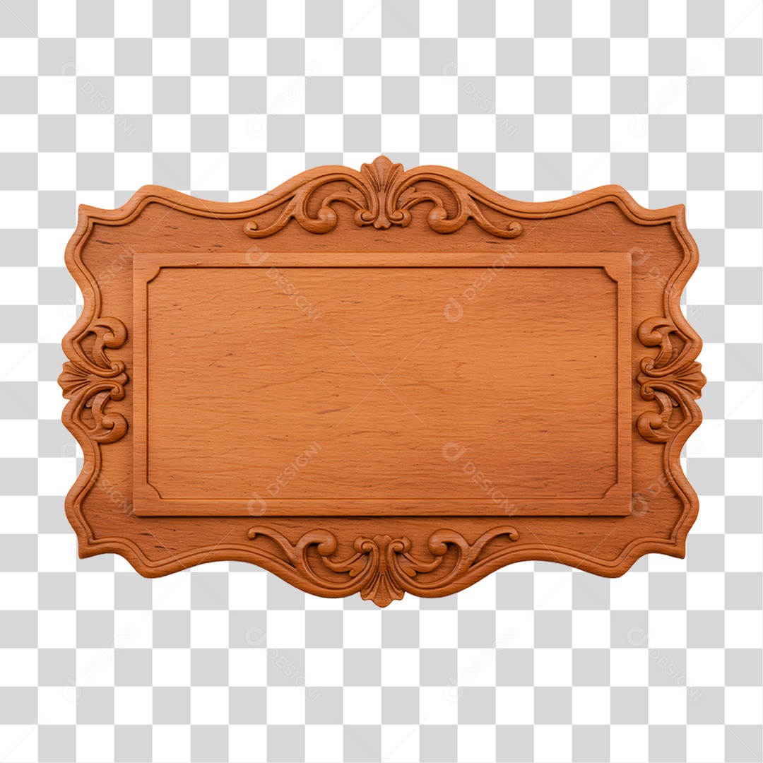 Placa de Madeira PNG Transparente