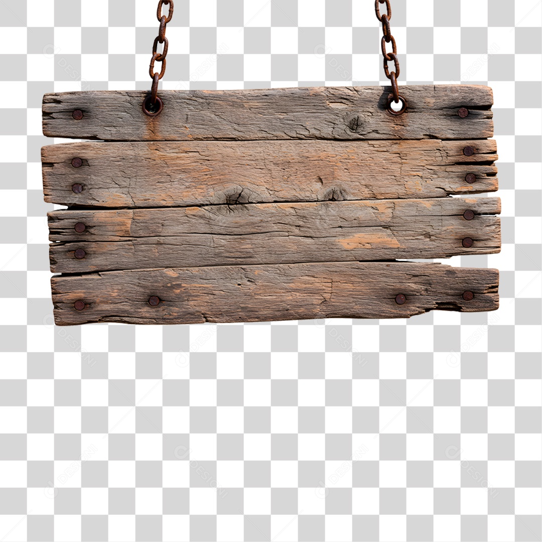 Placa de Madeira PNG Transparente