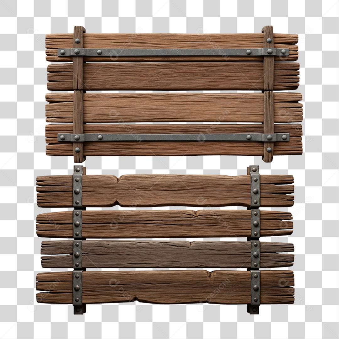 Placas de Madeira PNG Transparente