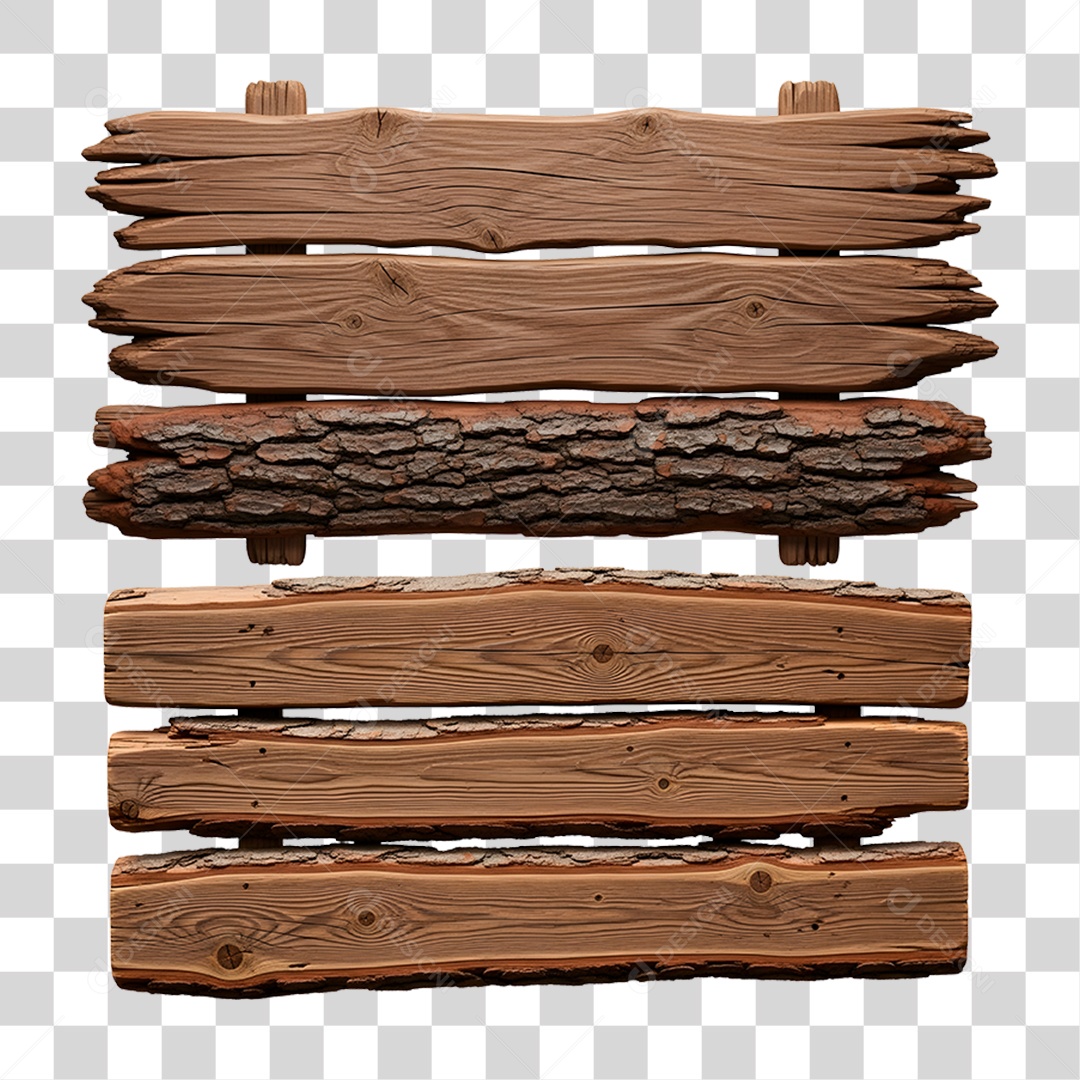 Placa de Madeira PNG Transparente