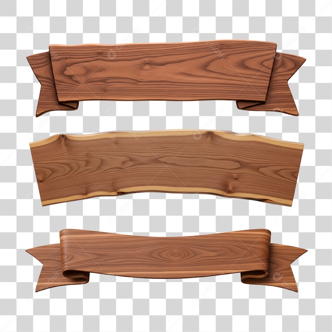 Placa de Madeira PNG Transparente