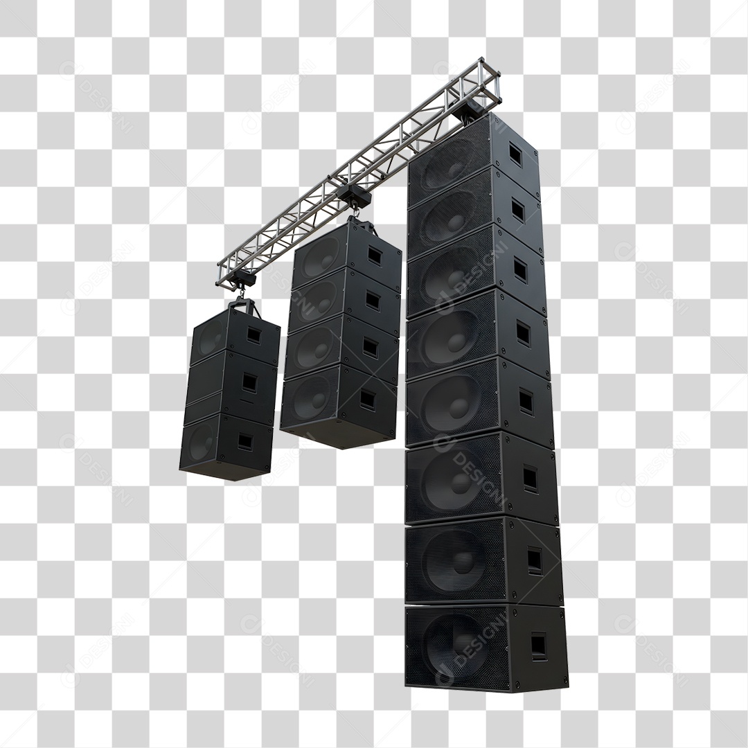 Estrutura Metálica de Som PNG Transparente