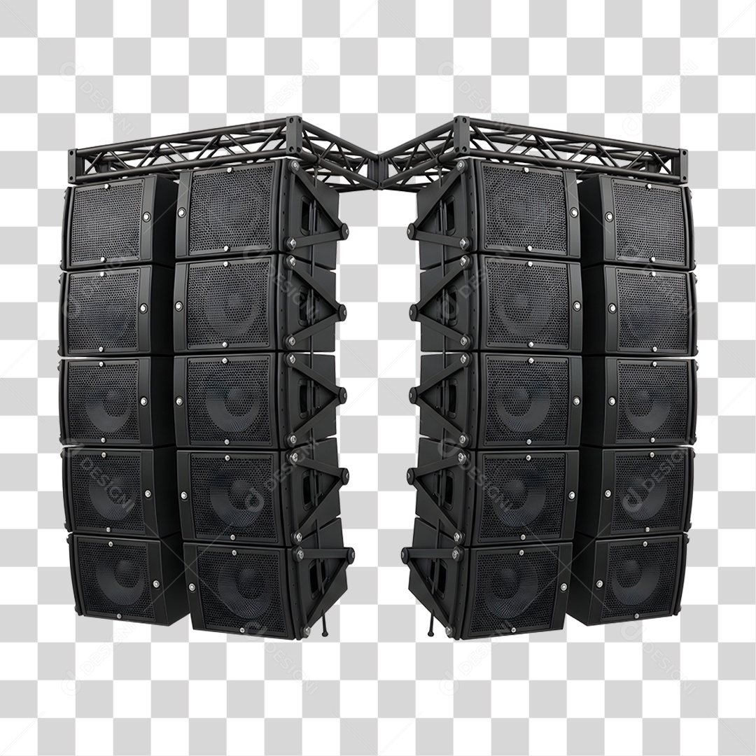 Estrutura Metálica de Som PNG Transparente