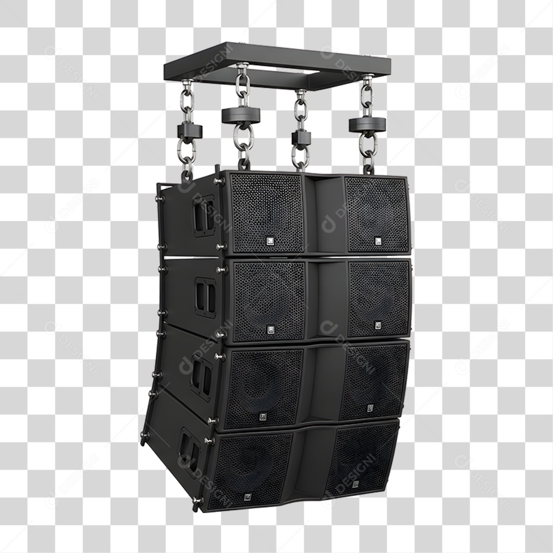 Estrutura Metálica de Som PNG Transparente