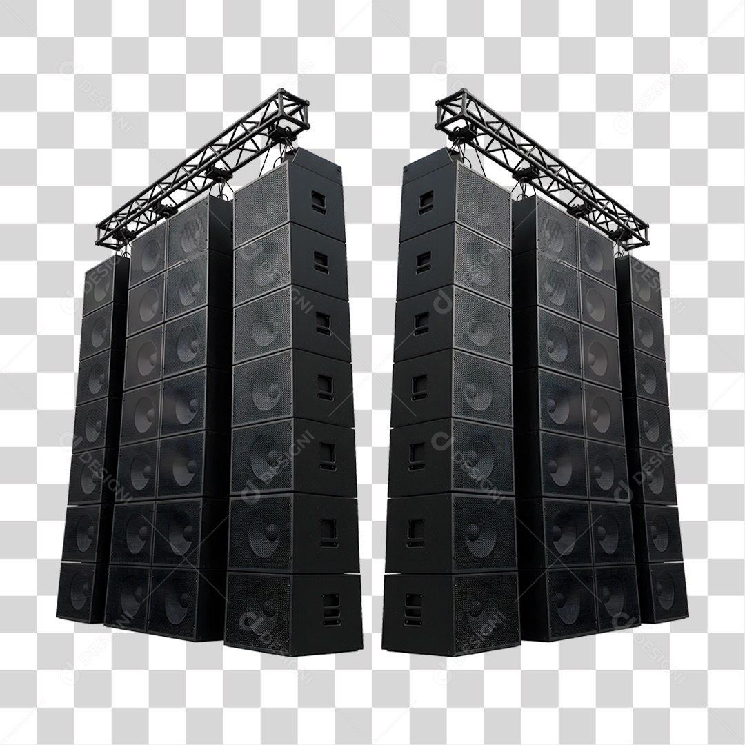 Estrutura Metálica de Som PNG Transparente