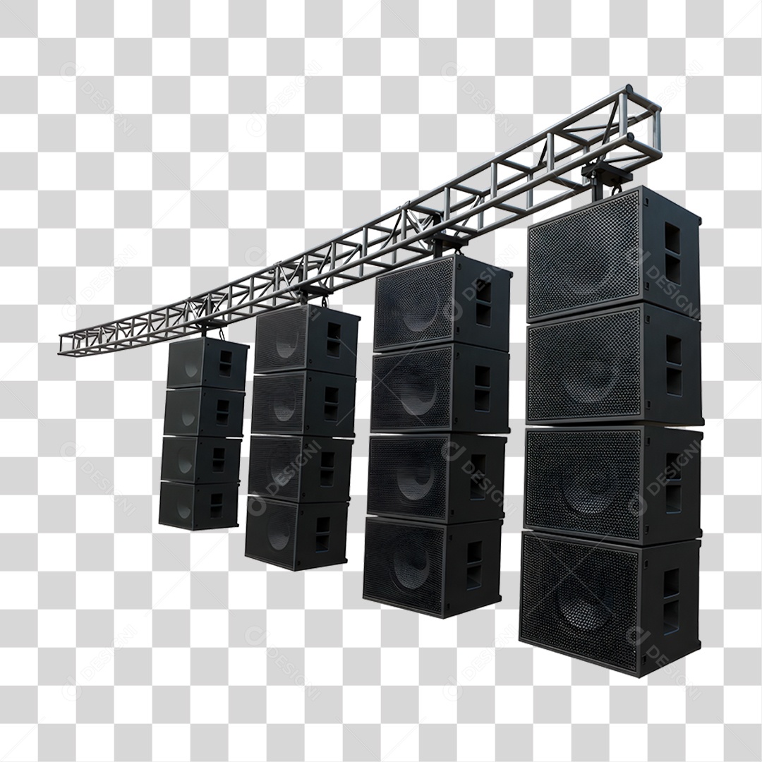 Estrutura Metálica de Som PNG Transparente