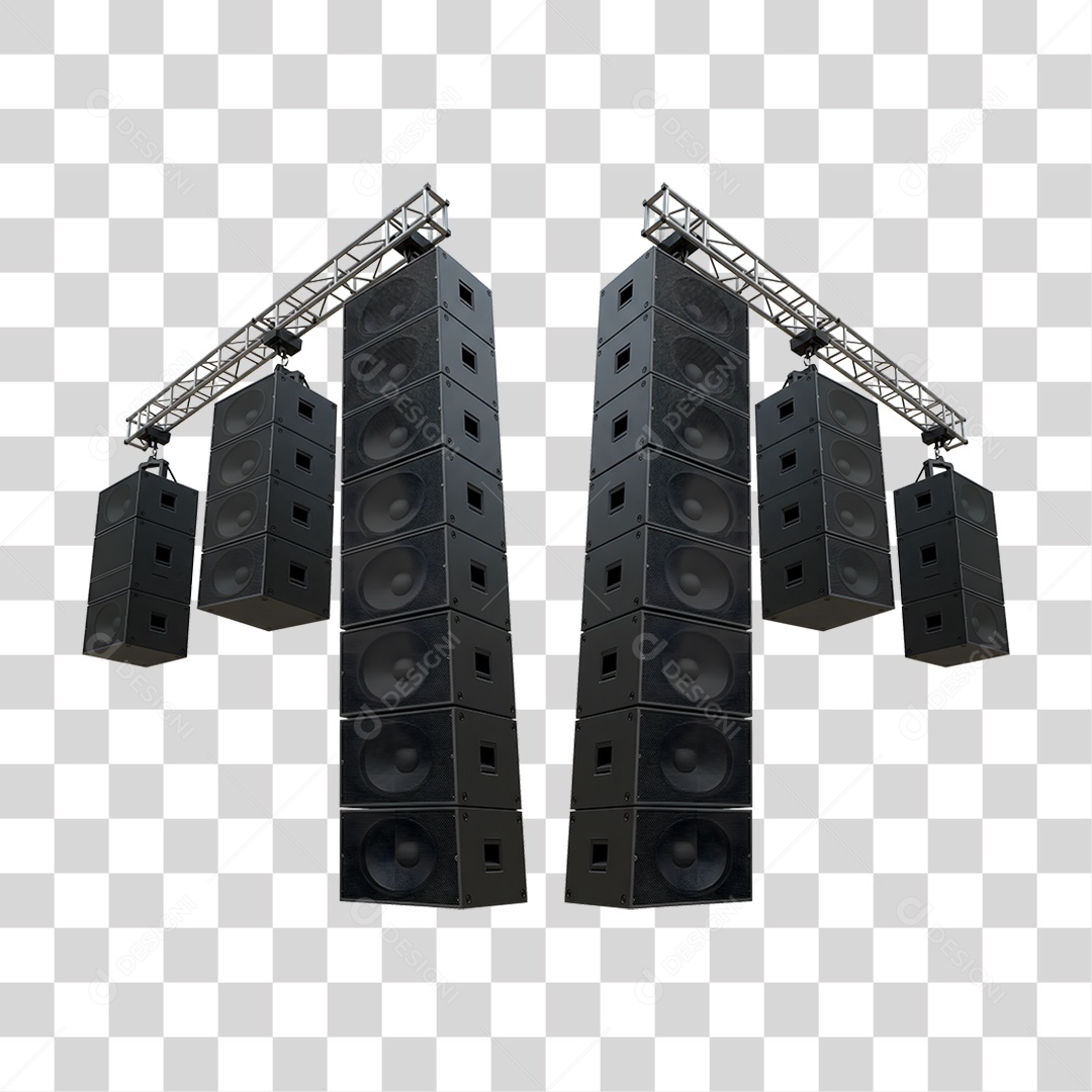 Estrutura Metálica de Som PNG Transparente