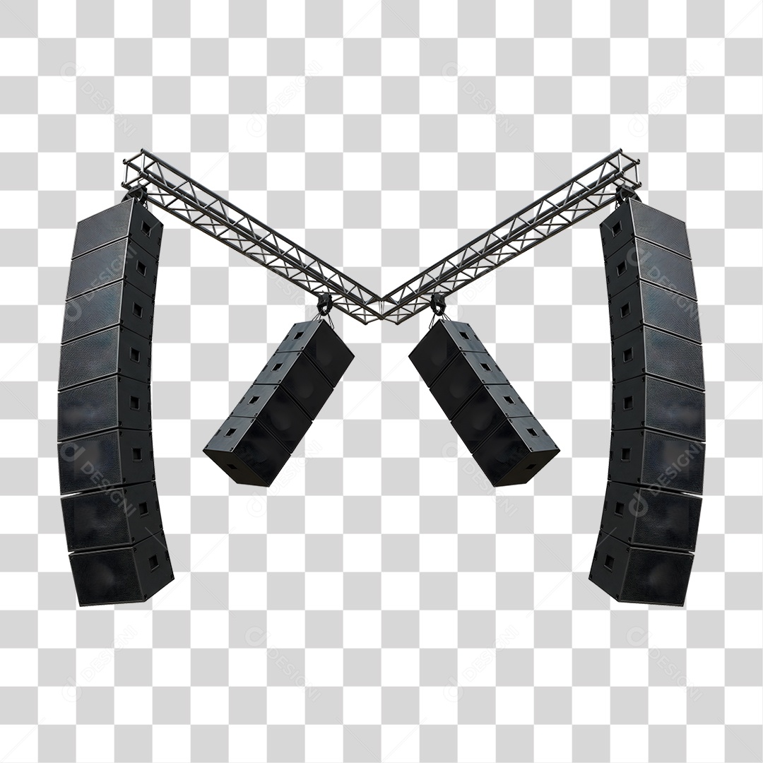 Estrutura Metálica de Som PNG Transparente