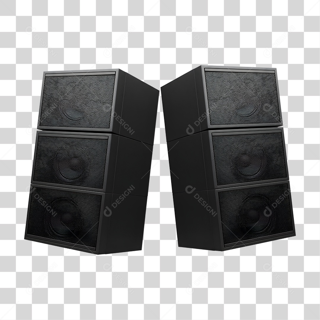 Conjunto Caixas de Som PNG Transparente