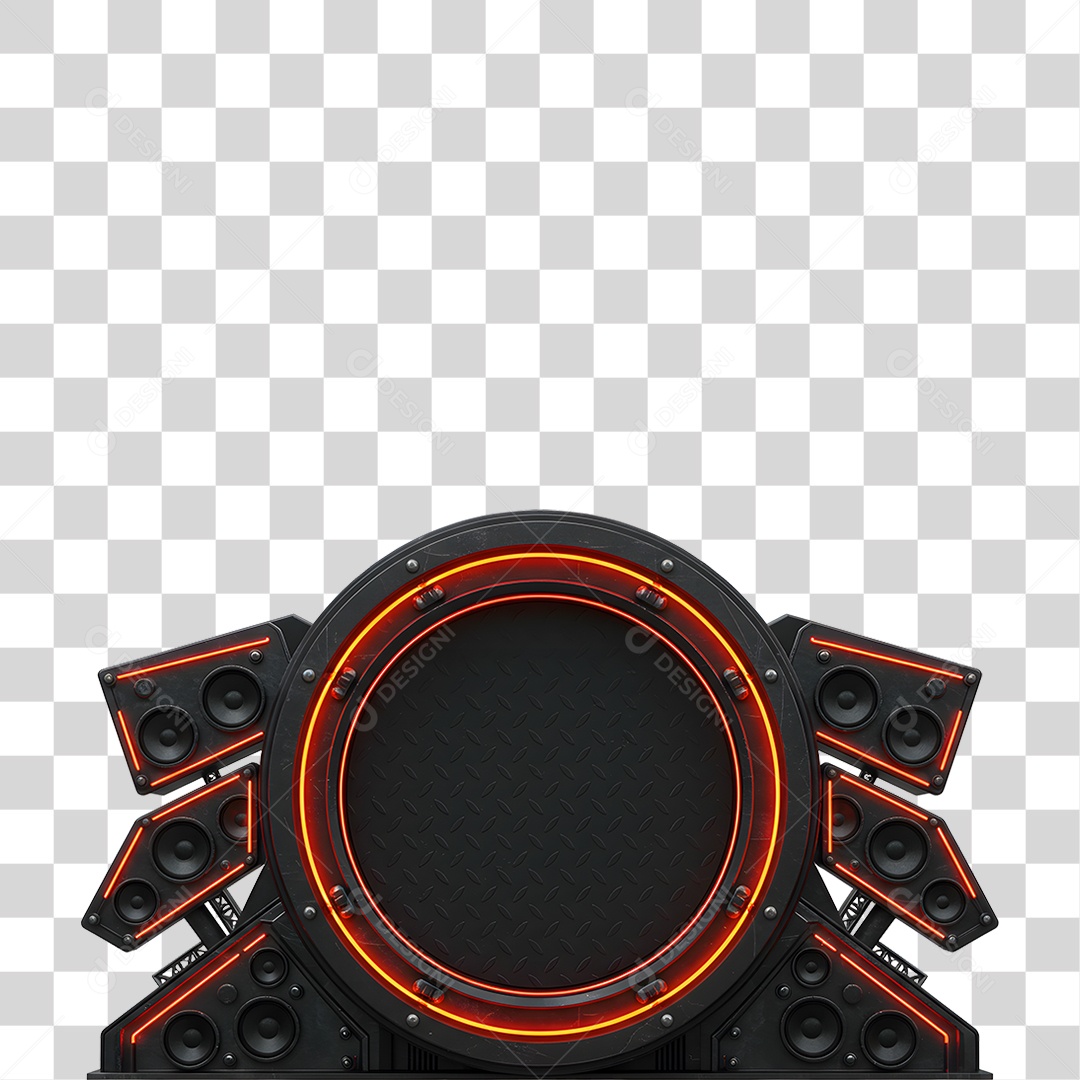 Estrutura Metálica de Som PNG Transparente