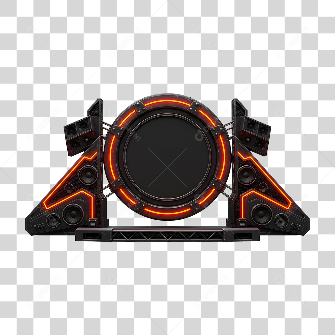 Estrutura Metálica de Som PNG Transparente