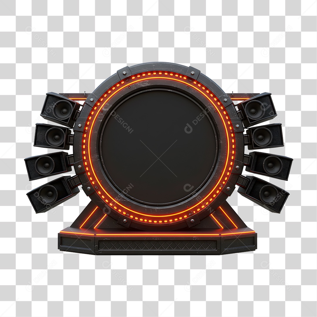 Estrutura Metálica de Som PNG Transparente