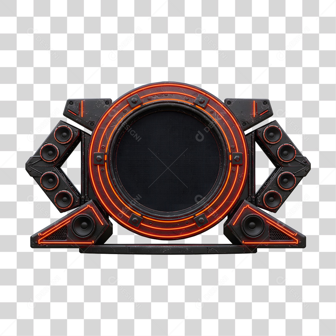 Estrutura Metálica de Som PNG Transparente