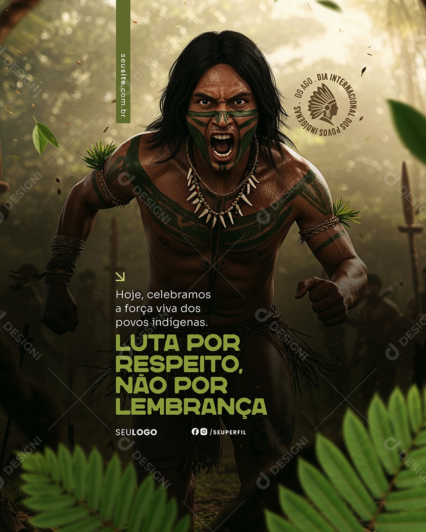 Dia dos Povos Indígenas 19 de Abril Social Media PSD Editável