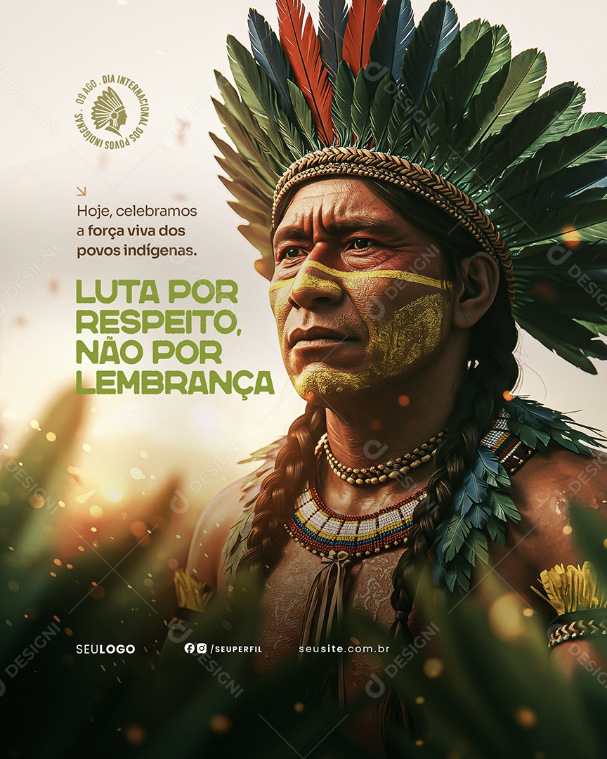 Dia dos Povos Indígenas 19 de Abril Social Media PSD Editável