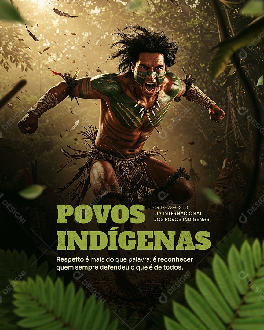 Dia dos Povos Indígenas 19 de Abril Social Media PSD Editável