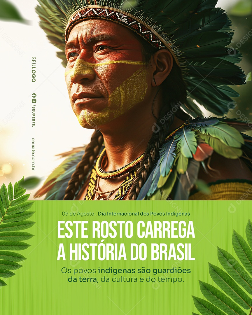 Dia dos Povos Indígenas 19 de Abril Social Media PSD Editável