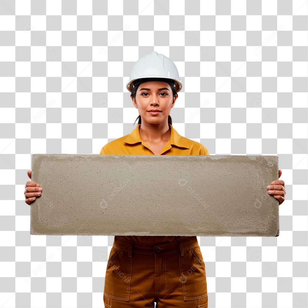 Engenheira Segurando Placa PNG Transparente
