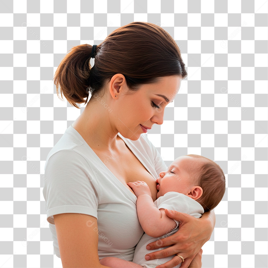 Mãe Segurando seu Bebê PNG Transparente