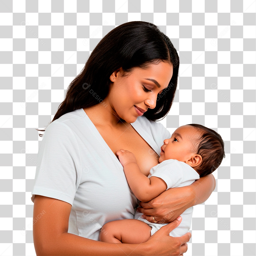 Mãe Segurando seu Bebê PNG Transparente