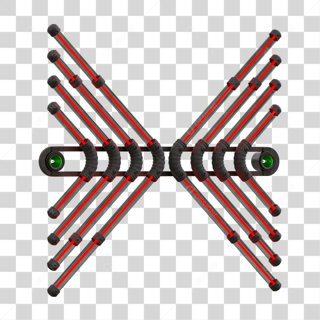 Painel de Setas Metálica com Neon Holofotes PNG Transparente