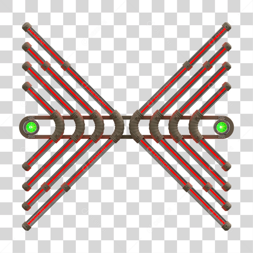 Painel de Setas Metálica com Neon Holofotes PNG Transparente