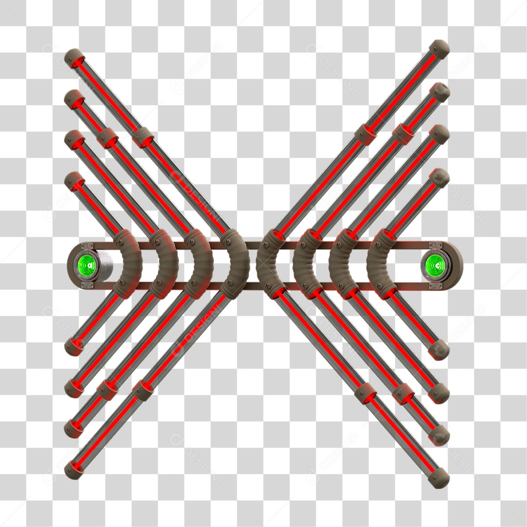 Painel de Setas Metálica com Neon Holofotes PNG Transparente