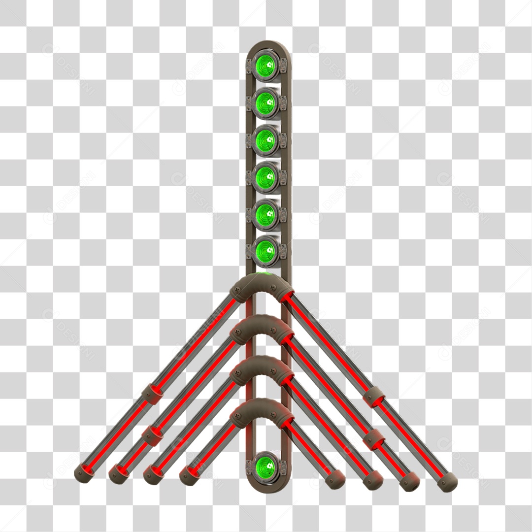 Painel de Setas Metálica com Neon Holofotes PNG Transparente