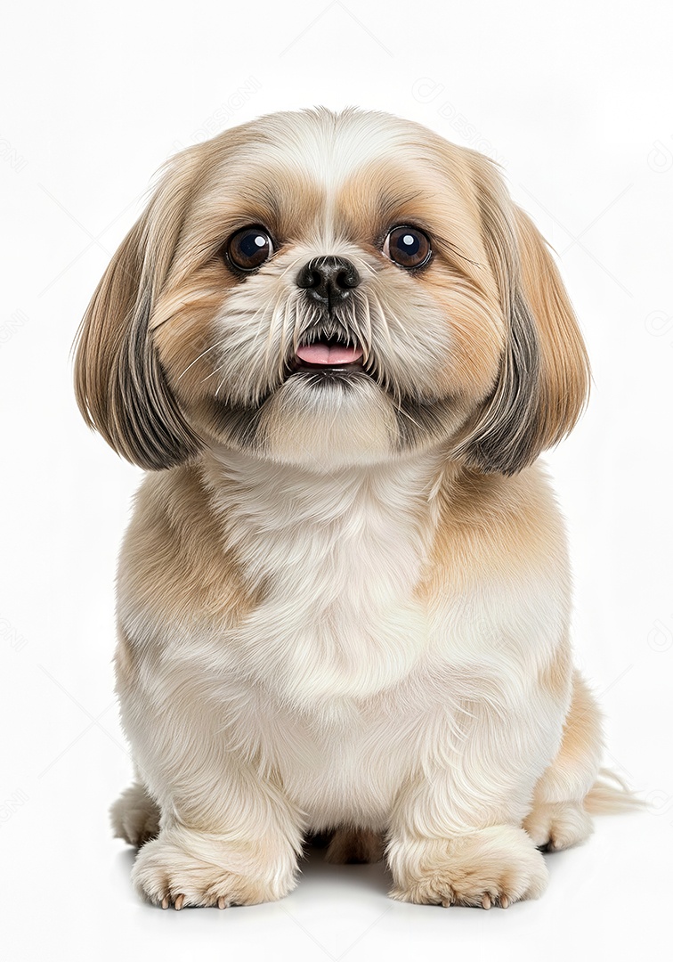 Retrato de Cachorro Pequeno em Estúdio com Fundo Branco Imagem JPG Grátis.