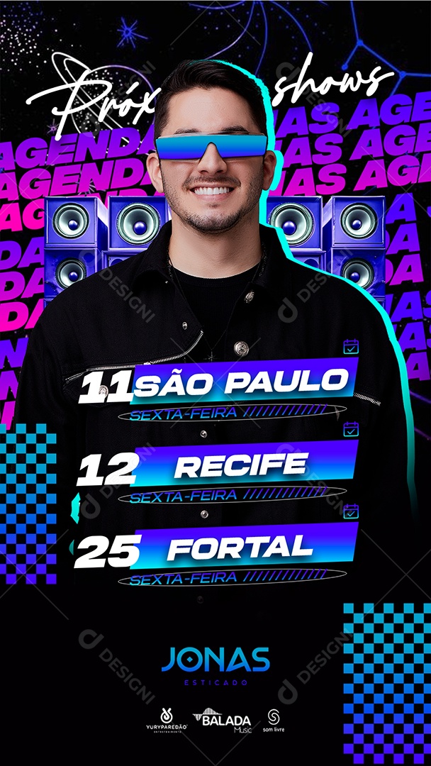 Story Flyer Próximo Shows Social Media PSD Editável